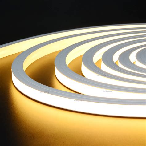 High Density LED Tape Light LEDs White Warm White Dotless Flexible COB ...