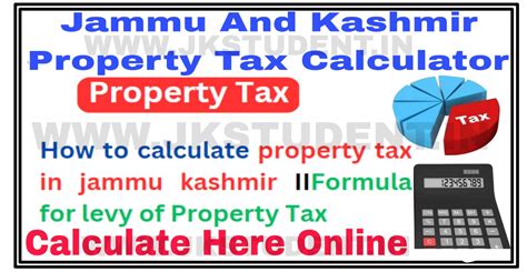 Jammu And Kashmir Property Tax Calculator Launched Check Tax Online Now