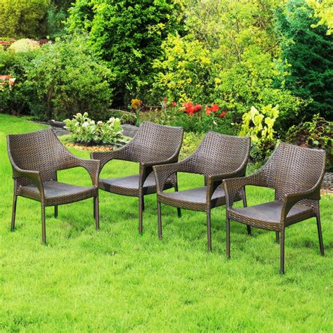 Outdoor Rattan Wicker Patio Dining Chairs – Devoko