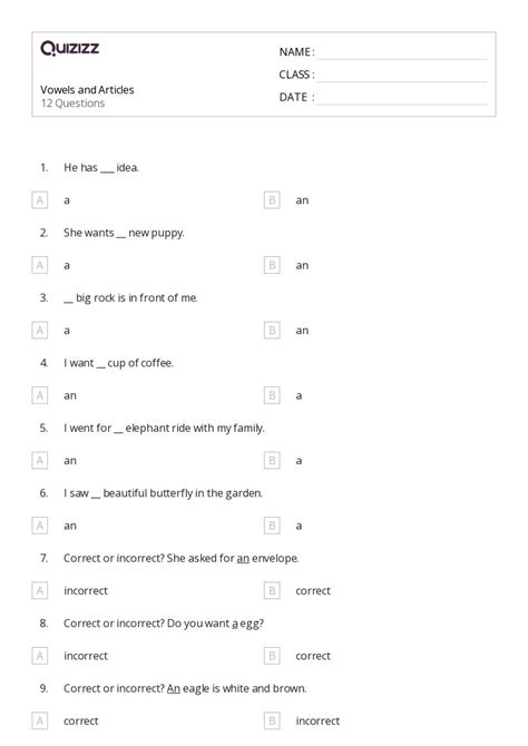 50+ Vowels worksheets for 1st Class on Quizizz | Free & Printable