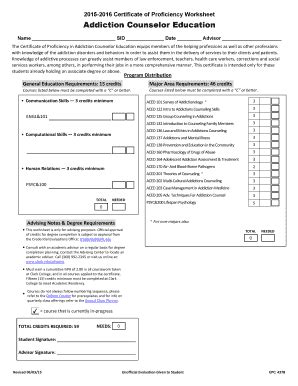 2015 Form Clark College Addiction Counselor Education Fill Online ...