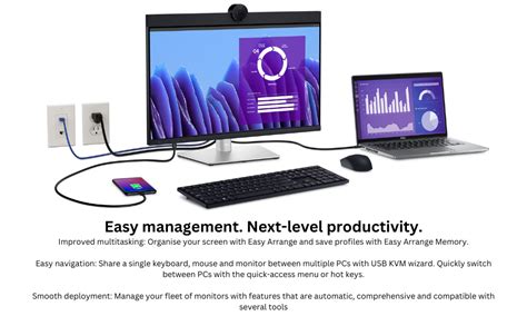 Dell 23.8" (60.45 cm) Video Conferencing Monitor-P2424HEB, HDMI ...