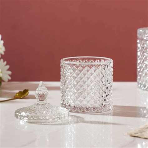 Transparent Crystal Glass Small Candy Jar 250 ml