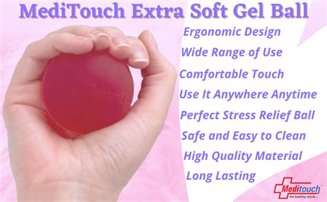 MediTouch Hard Gel Exercise Ball – Stress Relief & Hand Therapy Ball ...