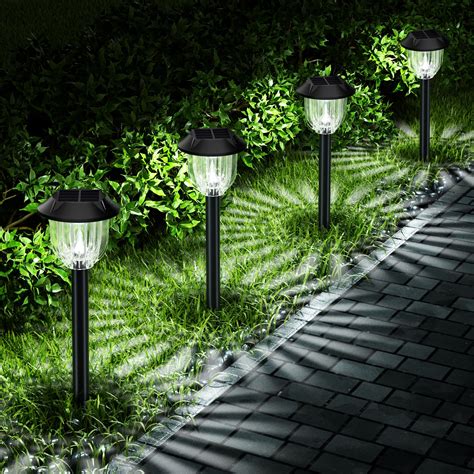 ALFIOT Solar Pathway Lights Outdoor,6 Pack Solar Garden Lights IP65 ...