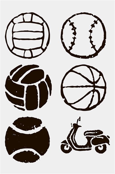 排球简笔画 的图像结果