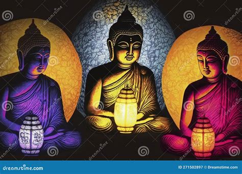 Vesak Day Creative Concept For Card Or Banner. Vesak Day Is A Holy Day ...
