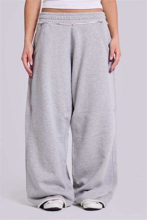 Petite Grey Marl Baggy Monster Joggers | Jaded London | Clothing