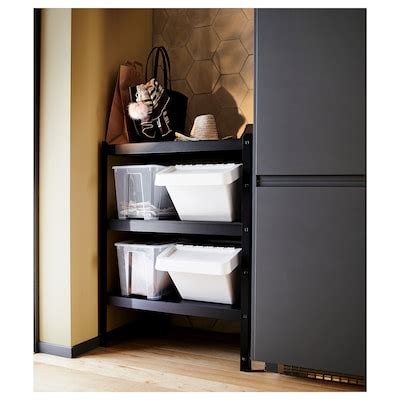 BROR 1 section/shelves, black, 85x55x110 cm (331/2x215/8x431/4") - IKEA