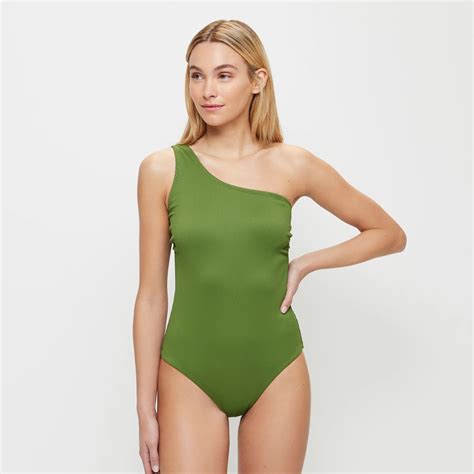 One Shoulder Ribbed One Piece Bathers | Target Australia