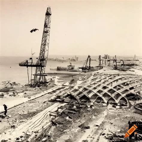 Italian infrastructure construction in Libya in 1930 on Craiyon