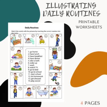 Daily Routine Worksheet 的图像结果