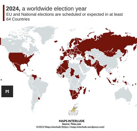 2024, a worldwide election year : r/MapPorn