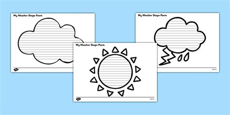 Weather Shape Poems - Scotland - Spring Weather- Twinkl