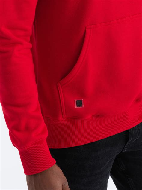 Men's hooded sweatshirt - red B979 | Ombre.com - Men's clothing online