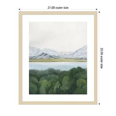 Soft Glacial Lake I by Grace Popp Wood Framed Wall Art Print