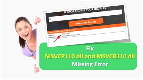 Image result for The Code Execution Cannot Proceed Msvcr110