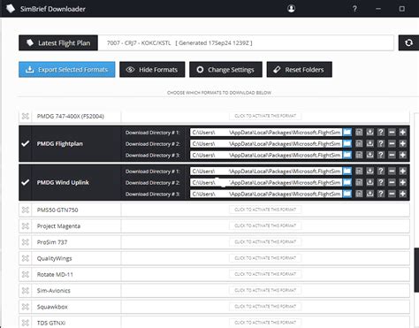 Image result for How to Use Simbrief Downloader