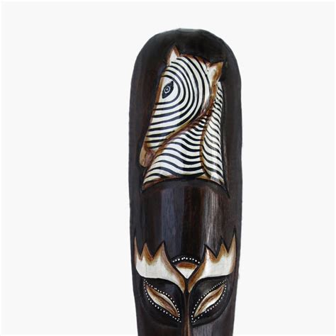 Buy Corsica Magnolia Wooden Zebra Mask Wall Accent from Corsica by Home ...