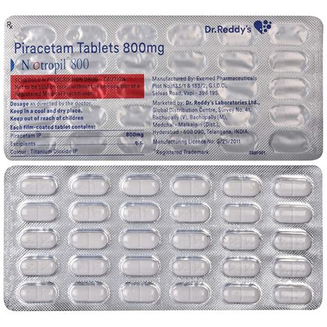 Nootropil 800 - Strip of 30 Tablets : Amazon.in: Health & Personal Care