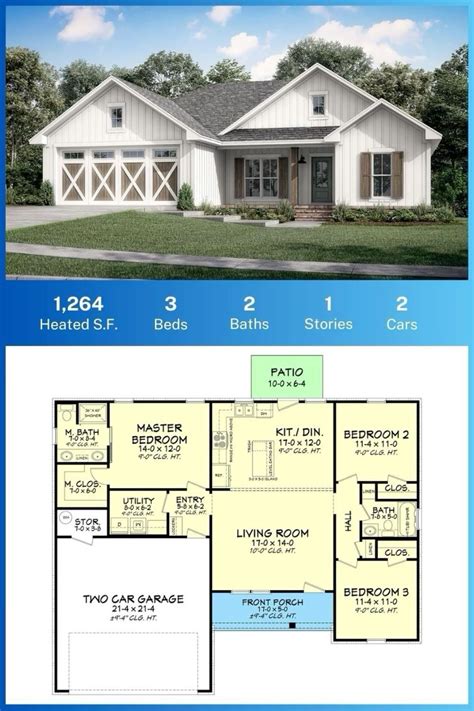 Ranch House Plan with Open Floor Plan