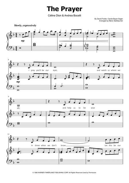 Preview The Prayer (A0.510708) - Sheet Music Plus