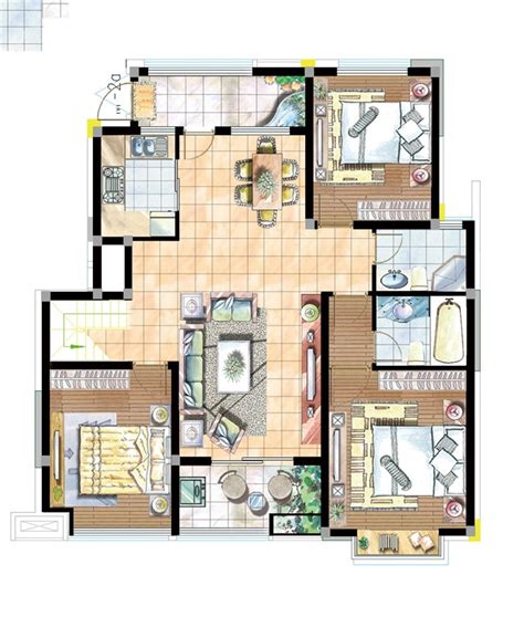警韵之家-120平米现代风格-谷居家居装修设计效果图