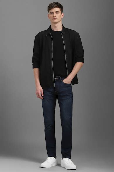 Buy Men Navy Light Slim Tapered Fit Jeans Online - 39828456 | Louis ...