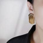 Gleaming Gold Pin Earrings JLT11332