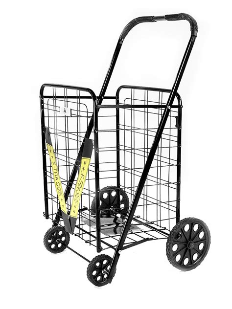 ATH Extra Large Deluxe Rolling Utility/Shopping Cart - Stowable Folding ...