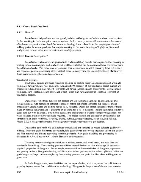 Breakfast Cereals Notes: Manufacturing Process Overview - Studocu
