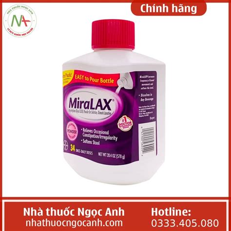 Thuốc Miralax là thuốc gì, giá bao nhiêu, mua ở đâu?