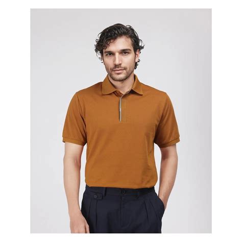 Buy Rare Rabbit Mor Rust Plain Regular Fit Polo T-Shirt Online