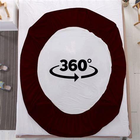 Cotts Wonder Lycra Mattress Protector with Elastic, Maroon