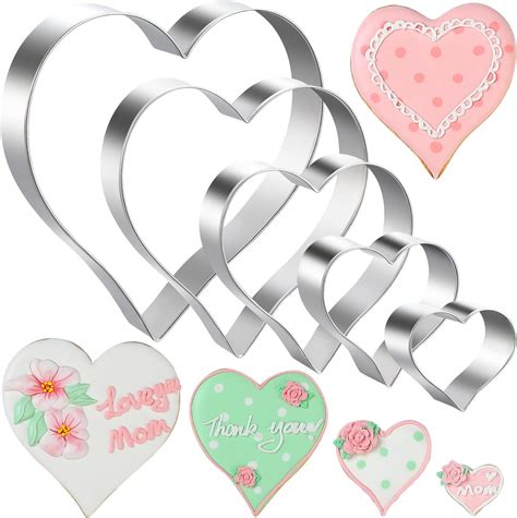 Amazon.com: 20 Pcs Valentine's Day Cookie Cutters Conversation Hearts ...