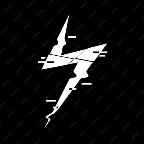 Premium Vector | Thunder bolt lighting flash logo . glitch effect .electric power design element ...