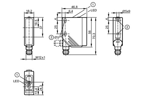 O5H200 - Diffuse reflection sensor with background suppression - ifm