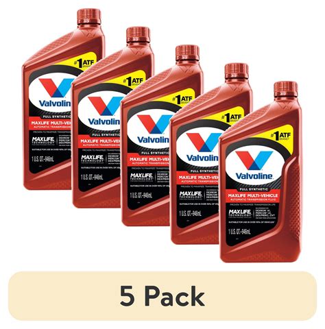 (5 pack) Valvoline MaxLife Multi-Vehicle Full Synthetic Automatic ...
