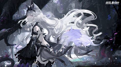 anime, silver hair, Punishing: Gray Raven, fox tail, fox ears, fox girl, star eyes, HD Wallpaper ...