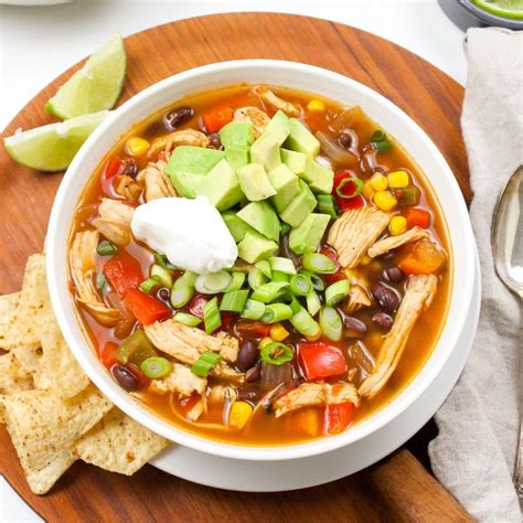 Easy Slow Cooker Chicken Taco Soup - fANNEtastic food