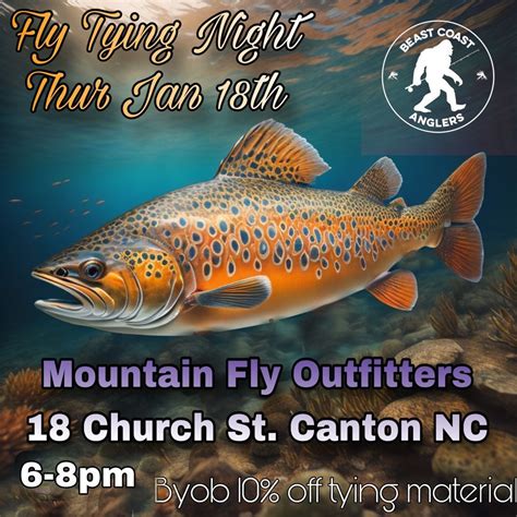 Fly Tying Night - Canton, NC, Mountain Fly Outfitters, Canton, January ...