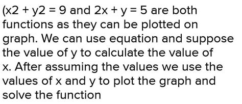 Which of the following expressions represents a function? (x2 + y2 = 9 ...