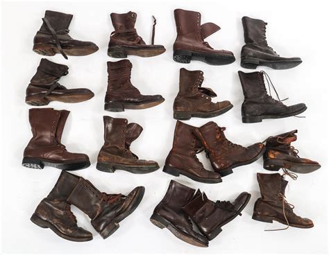 At Auction: KOREA - COLD WAR US ARMY JUMP BOOTS & TANK BOOTS