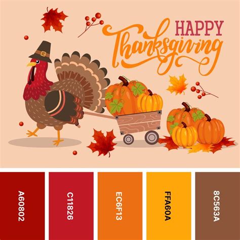 30 Thanksgiving Color Palettes for Rustic Designs | Thanksgiving color ...