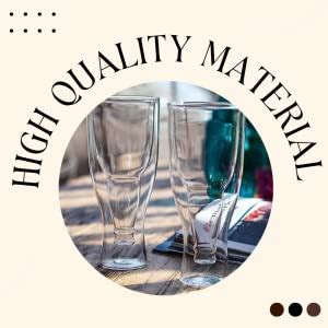 Buy JD Luxurious Double Wall Inverted Bottle Glass- Beer Glass, Double ...