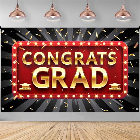 Buy KatchOn, XtraLarge Congrats Grad Banner - 72x44 Inch, Red ...