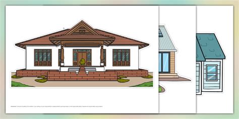 Large House Cut-Outs (teacher made) - Twinkl