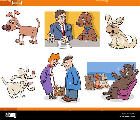 cartoon dogs comic animal characters set Stock Vector Image & Art - Alamy