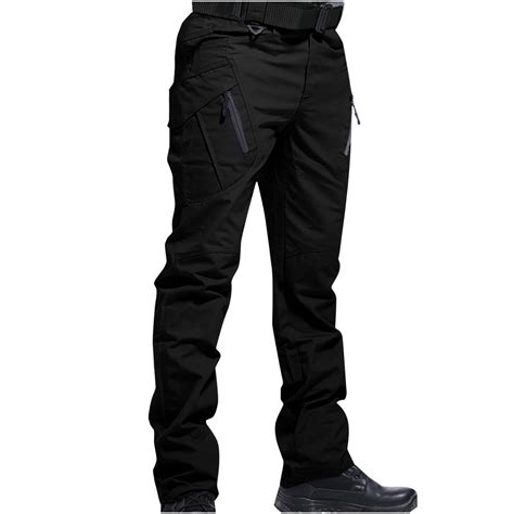 Sinpiling Mens Big and Tall Cargo Pants Plus Size Zipper Multi Pockets ...