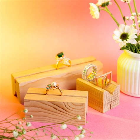 TYL ™ Wooden Multipurpose Ring Display Stand Set (Set of 3) – The ...